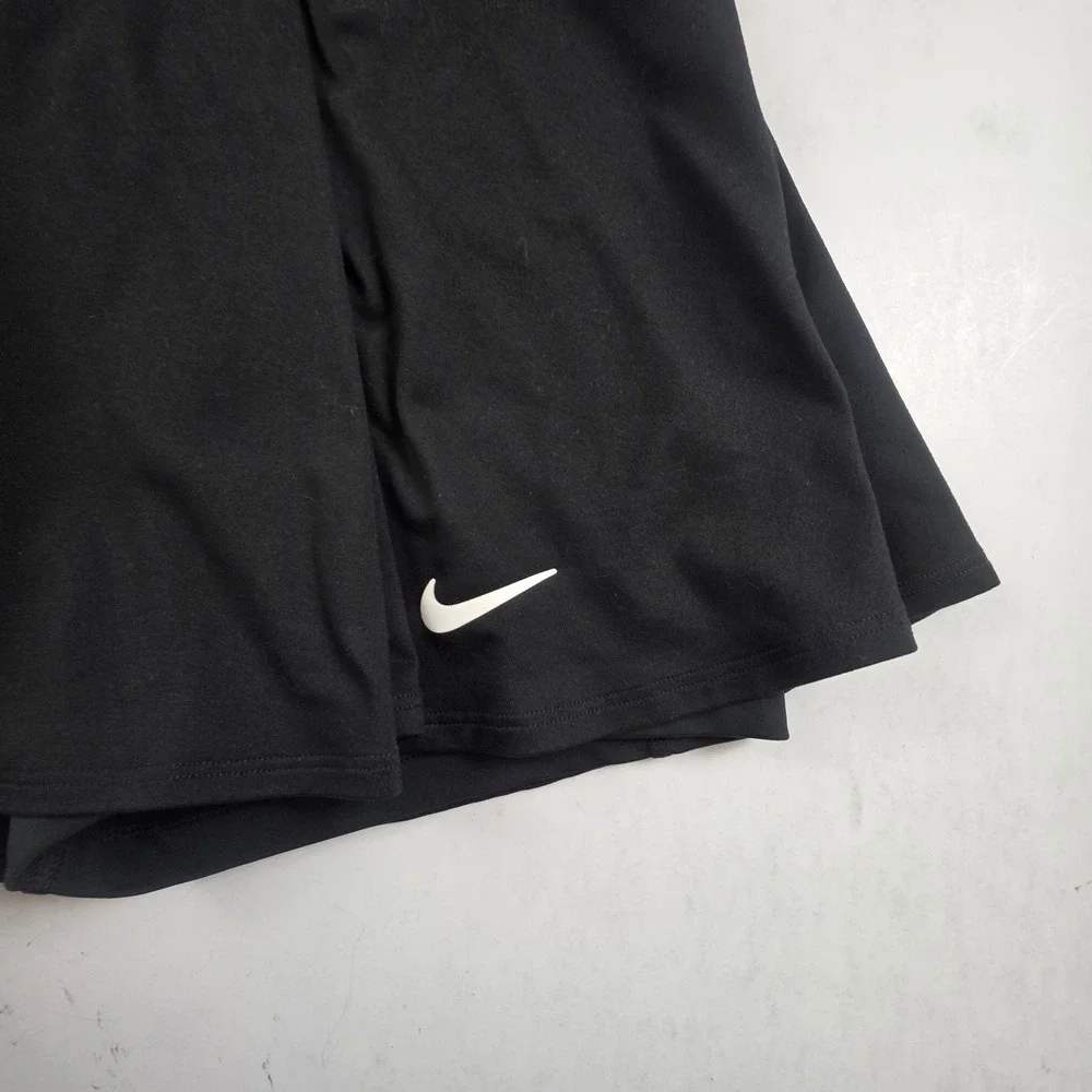 Nike Court Victory Tennis Skort Womens Large Black Dri-FIT Pleated CV4732-010